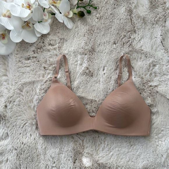 SKIMS Wireless Form T-Shirt Demi Bra Clay Size 36B - Picture 5 of 9